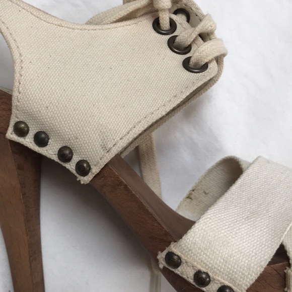 Stella McCartney wood and canvas heels - Picture 4 of 6